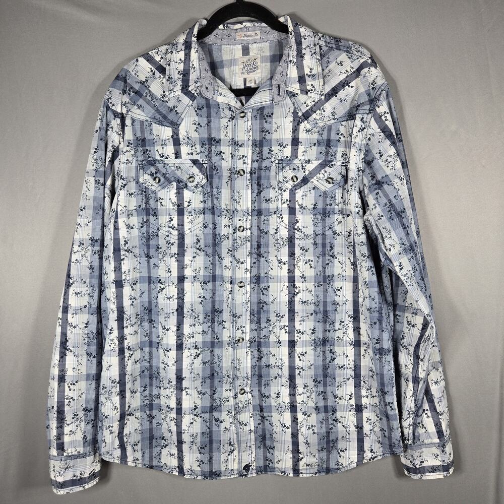 Moon Shine Spirit Brad Paisley Men's Medium Pearl Snap Western Shirt Cowboy Boho